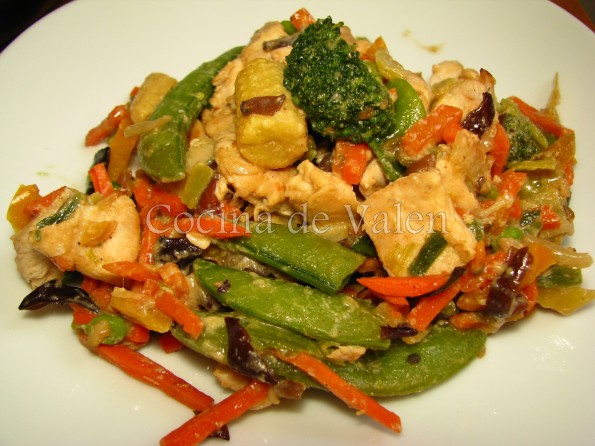Pollo salteado con verduras - Cocina de Valen