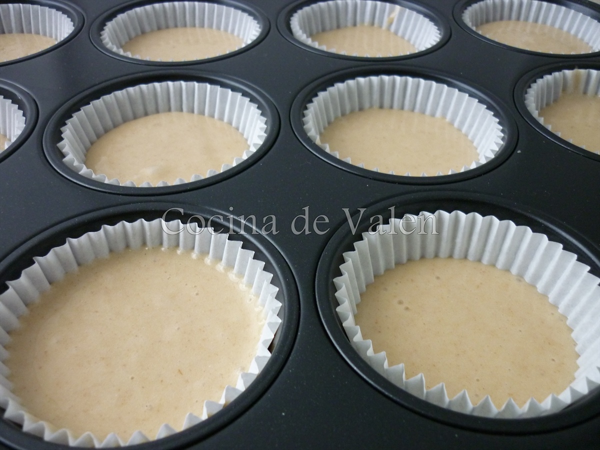 Magdalenas o ponquecitos de vainilla con topping de nutella - Cocina de Valen