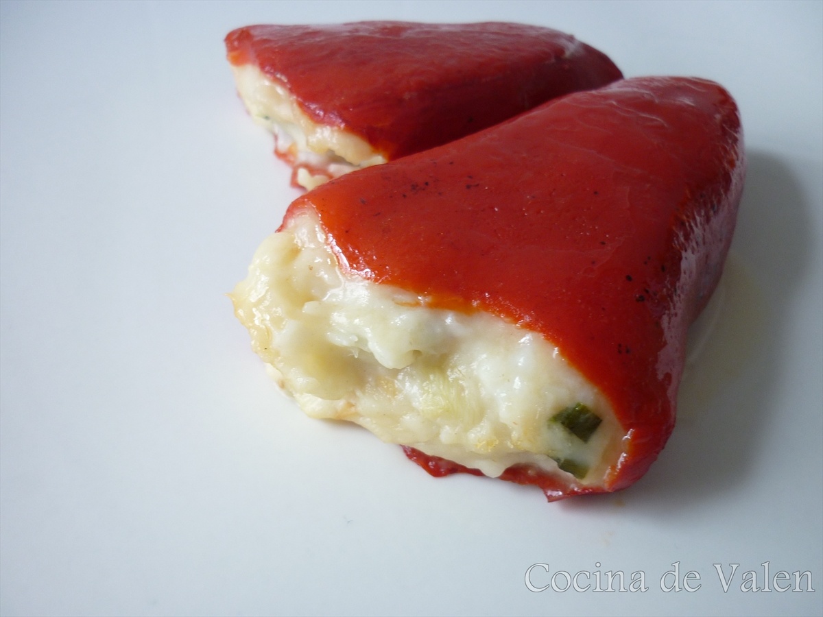 Pimientos del piquillo rellenos de bacalao - Cocina de Valen