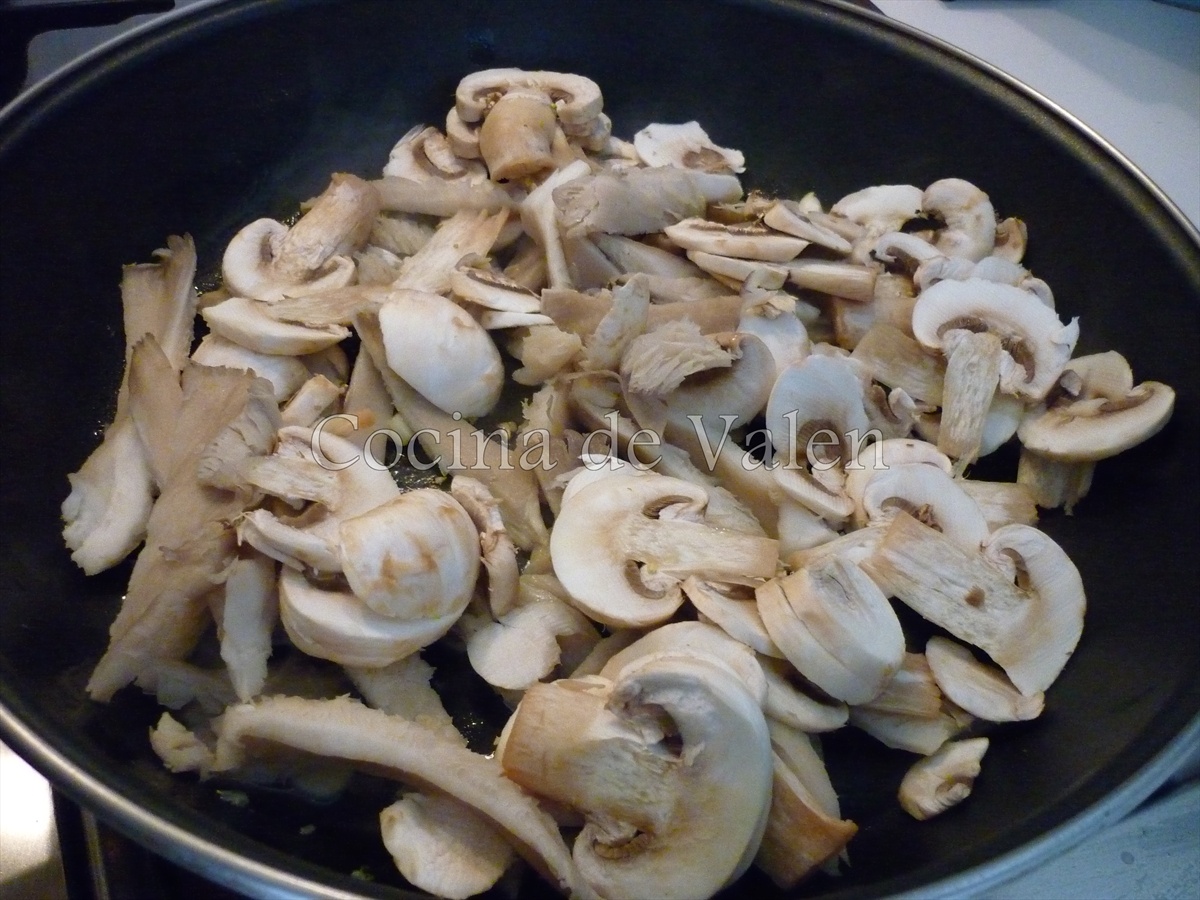 Cazuela de Setas en su salsa - Cocina de Valen
