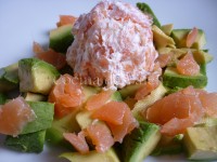 Ensalada de Aguacate salmón y queso crema - Cocina de Valen