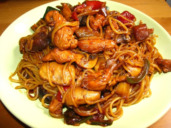 Fideos chinos al wok - Cocina de Valen
