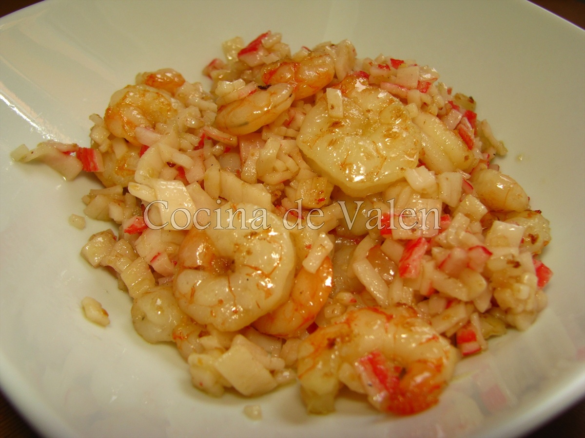 Filete de Merluza con Gambas1 - Cocina de Valen