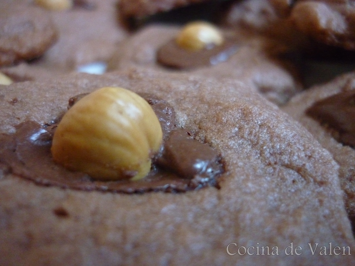 Galletas de Chocolate y avellanas (Nutella Cookies) - Cocina de Valen