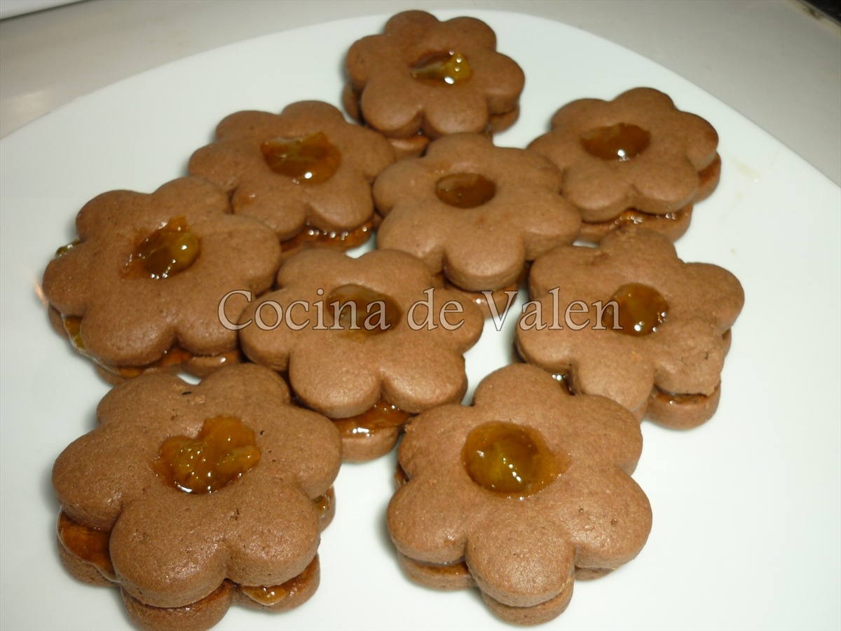 Galletas rellenas de Mermelada de Albaricoque - Cocina de Valen