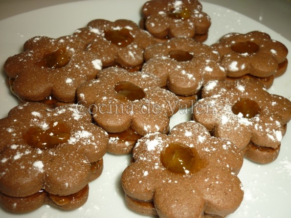 Galletas rellenas de Mermelada de Albaricoque - Cocina de Valen