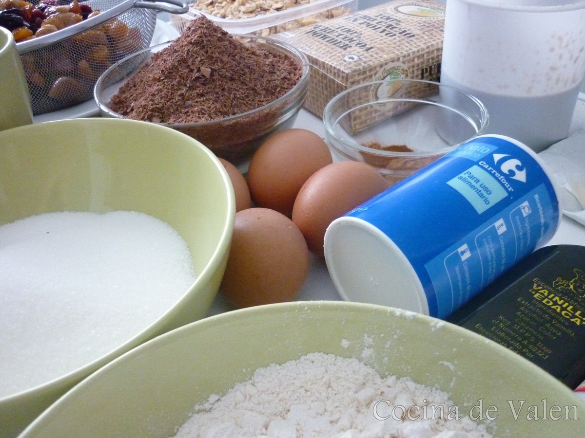 Ingredientes para Torta Negra de Navidad