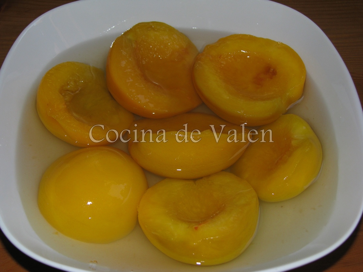 Tarta Fría de Melocotones - Cocina de Valen