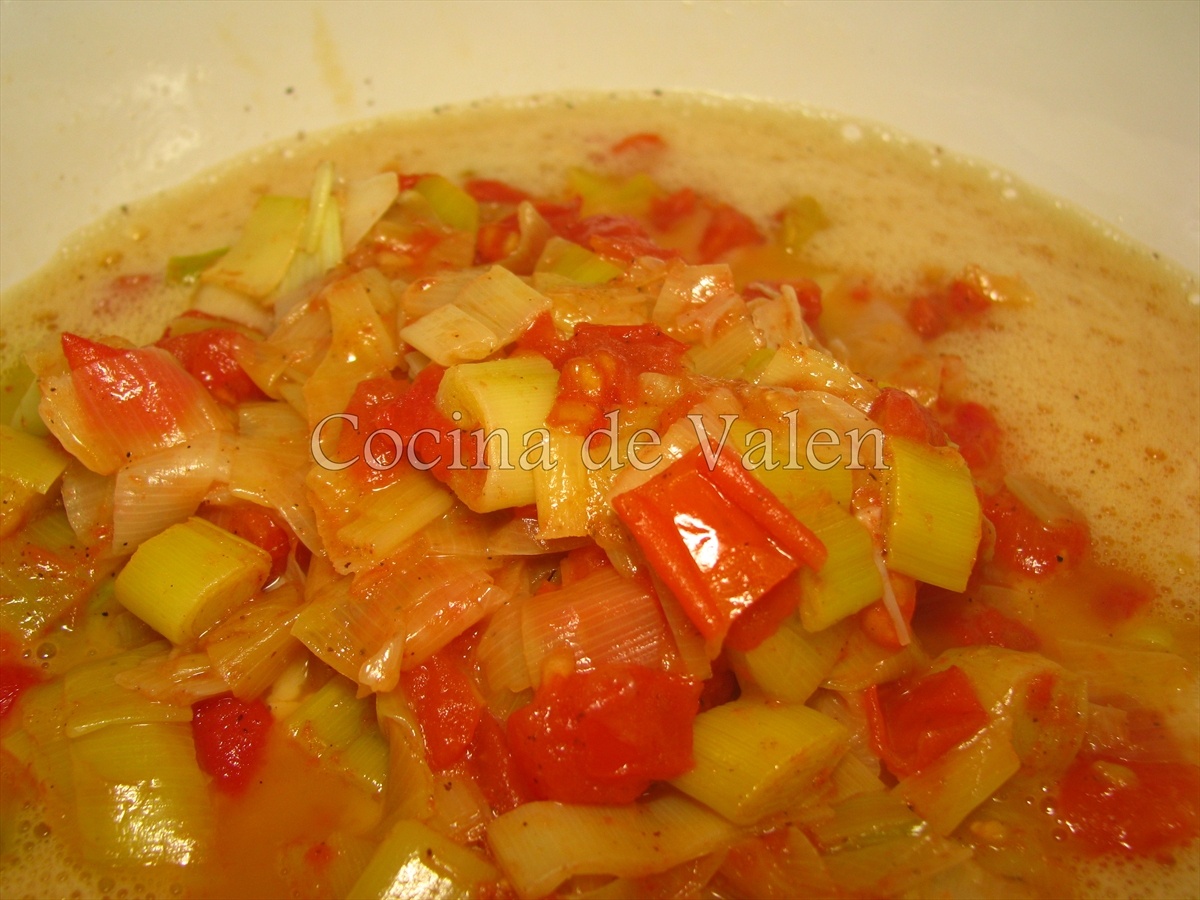 Quiche de Puerro y Tomate - Cocina de Valen