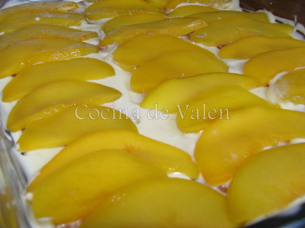 Tarta Fría de Melocotones - Cocina de Valen