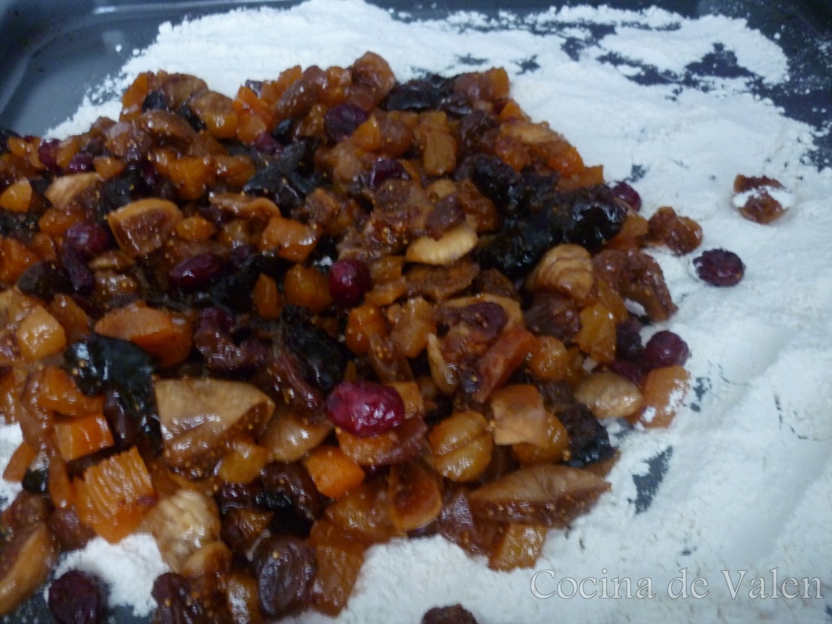 Frutas maceradas para Torta Negra de Navidad