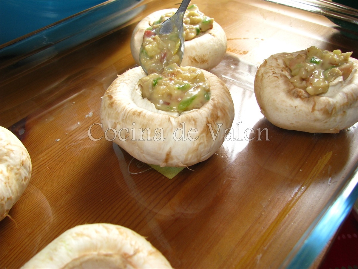 Champiñones rellenos - Cocina de Valen