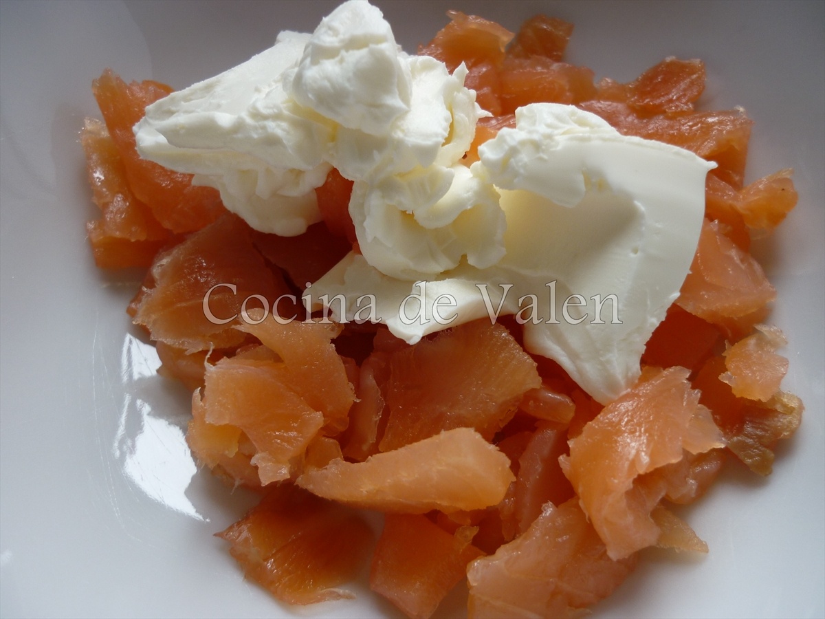 Ensalada de Aguacate salmón y queso crema - Cocina de Valen