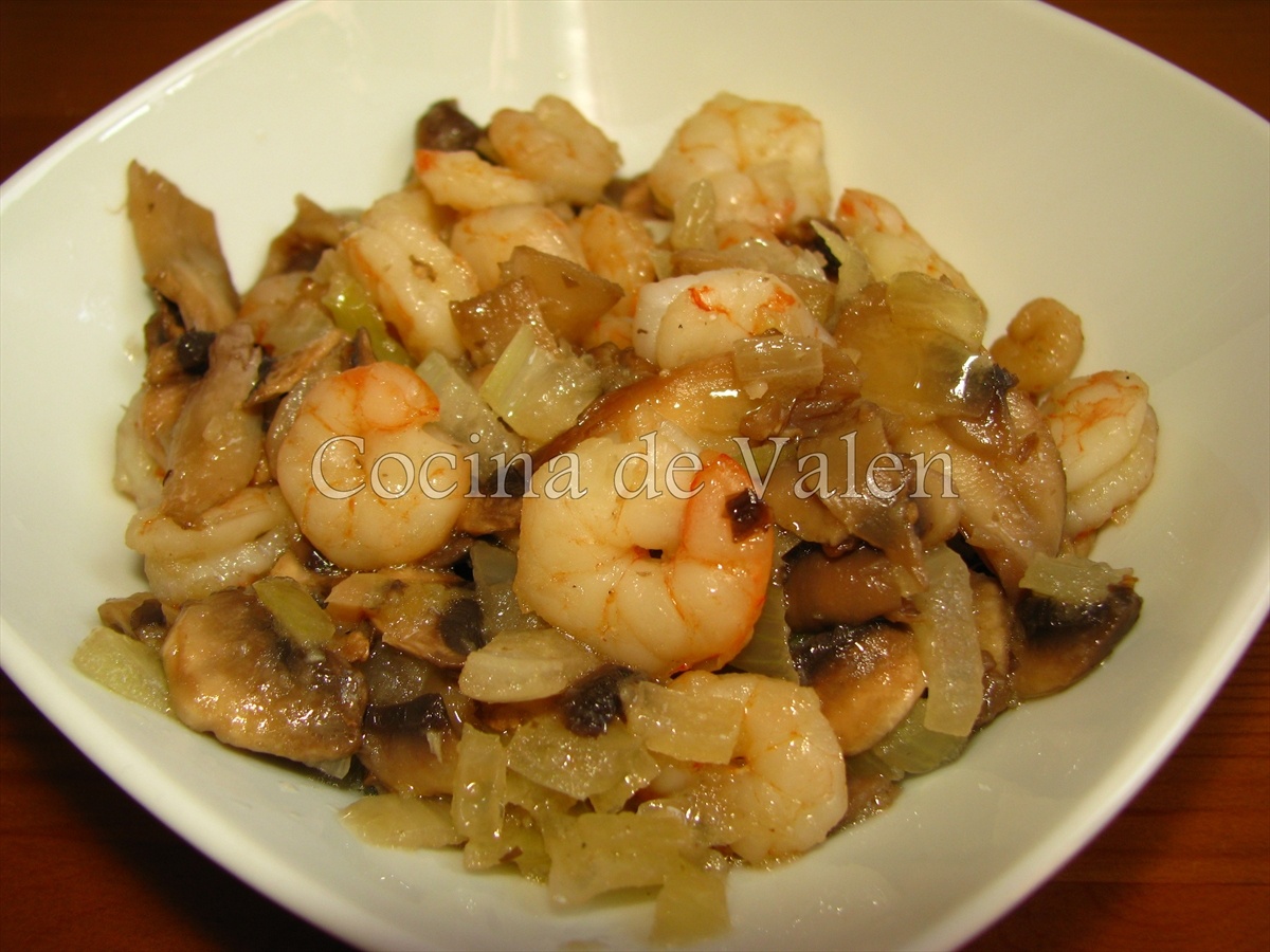 Risotto de champiñones y gambas - Cocina de Valen