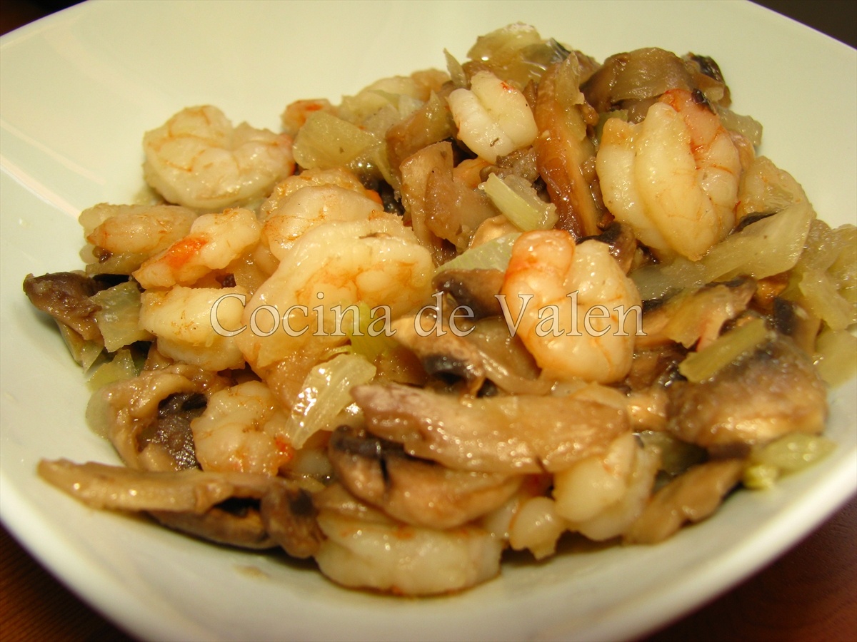Risotto de champiñones y gambas - Cocina de Valen