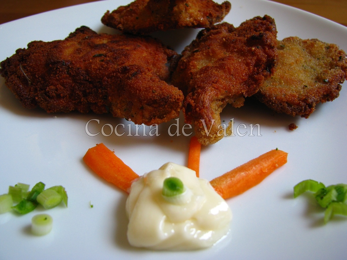 Setas empanizadas con ali oli - Cocina de Valen