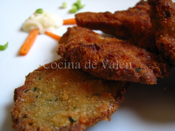 Setas empanizadas con ali oli - Cocina de Valen