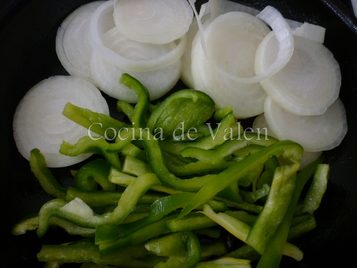 Preparación de los calamares salteados