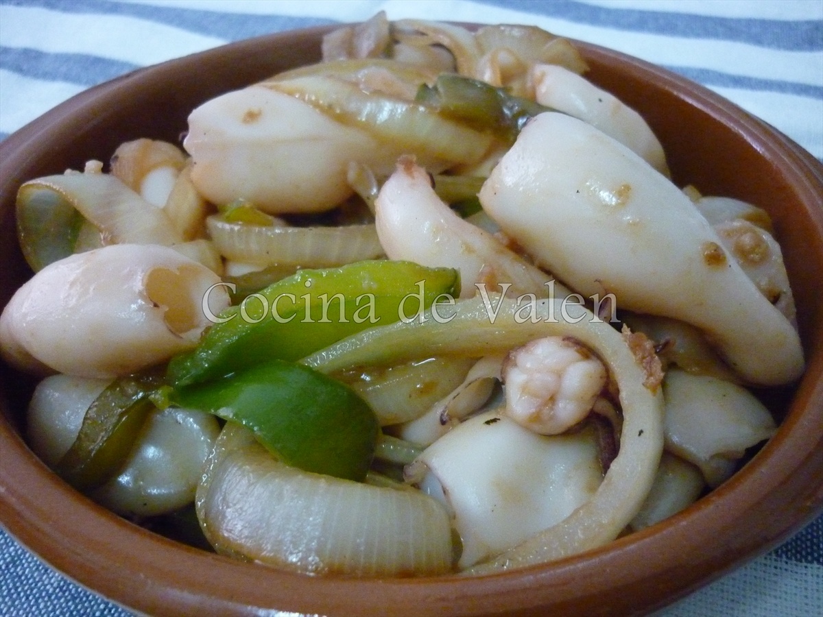 Calamares salteados