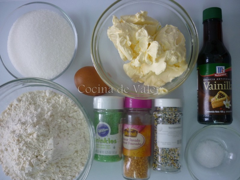Ingredientes masa de galletas