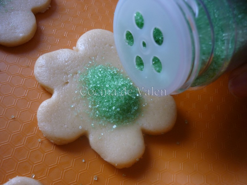 Galletas con azúcar de colores