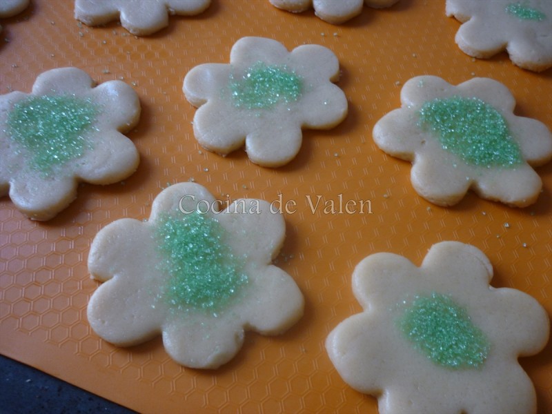 Galletas con azúcar de colores