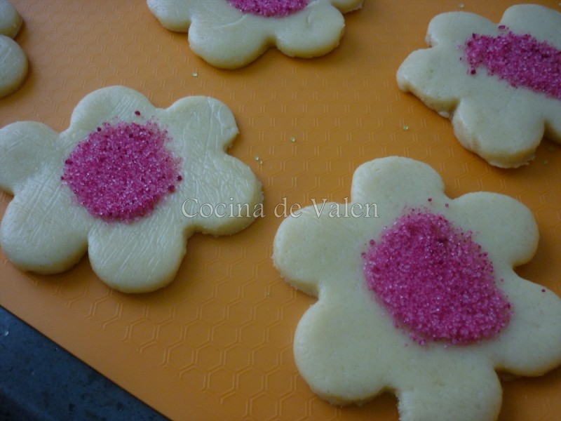 Galletas con azúcar de colores