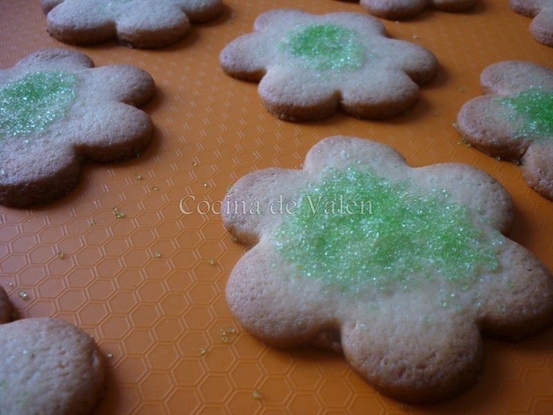Galletas con topping de azúcar de color - Cocina de Valen
