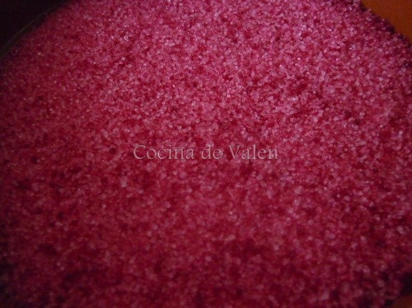 Azúcar de color rosado