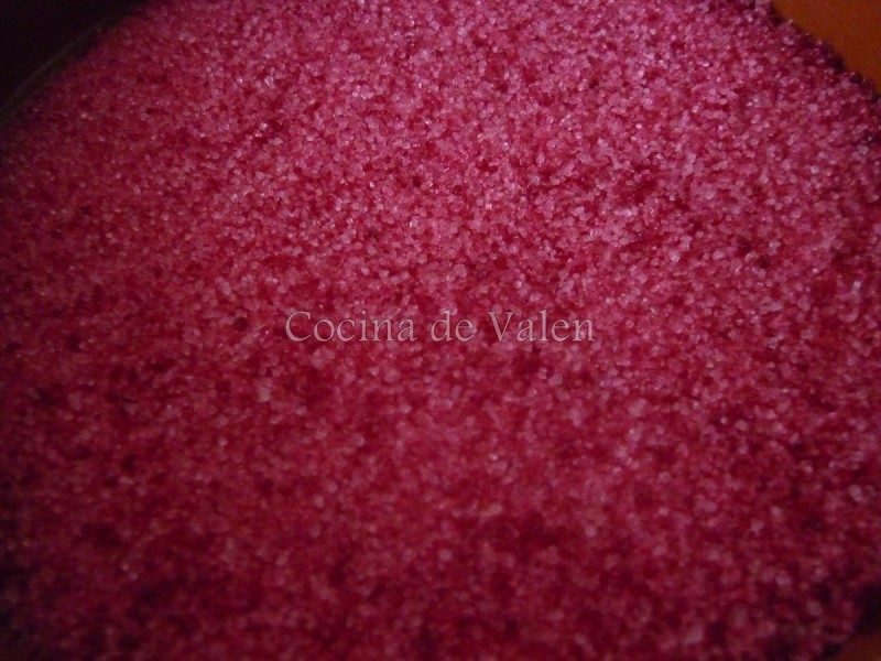 Azúcar de color rosado
