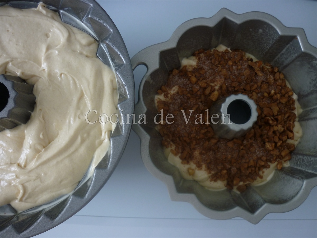 Bizcocho con canela y nueces