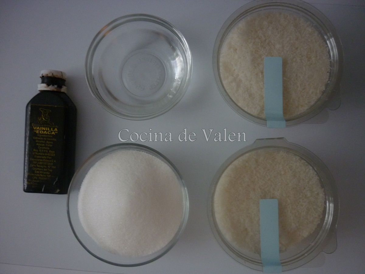 Ingredientes Coquitos Venezolanos