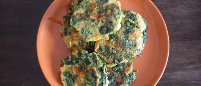 Tortitas de Espinaca a la plancha