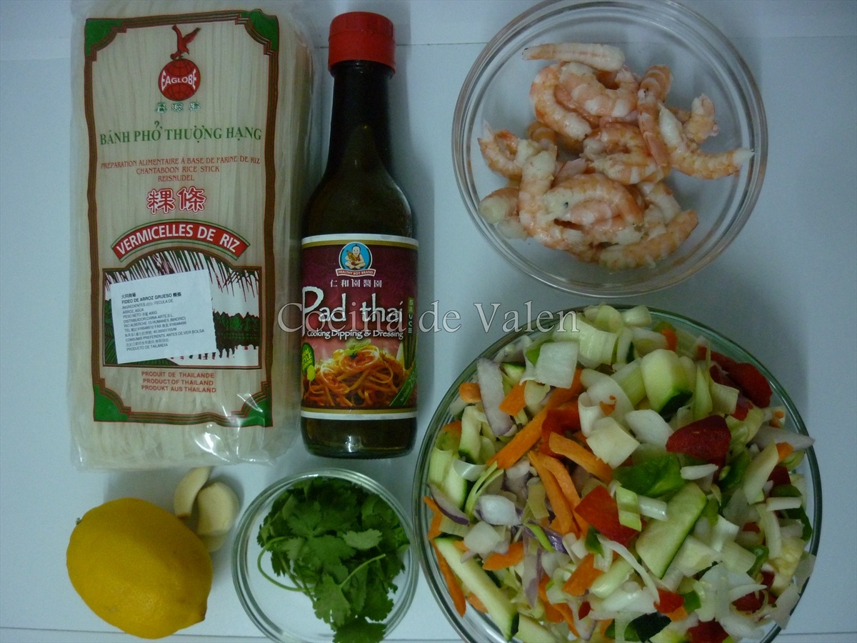 Pad Thai de Gambas - Cocina de Valen