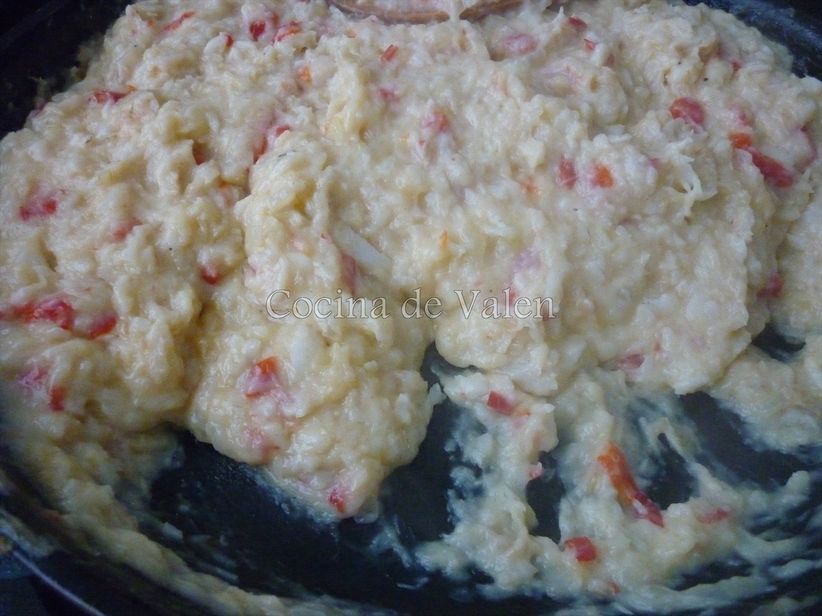 Preparación de las croquetas de merluza - Cocina de Valen