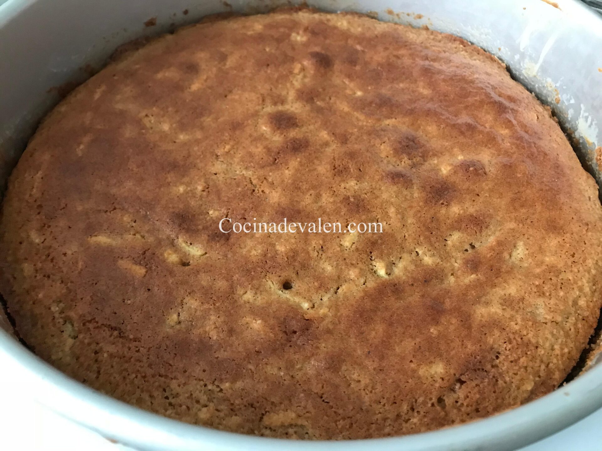 Bizcocho invertido de manzana - Cocina de Valen