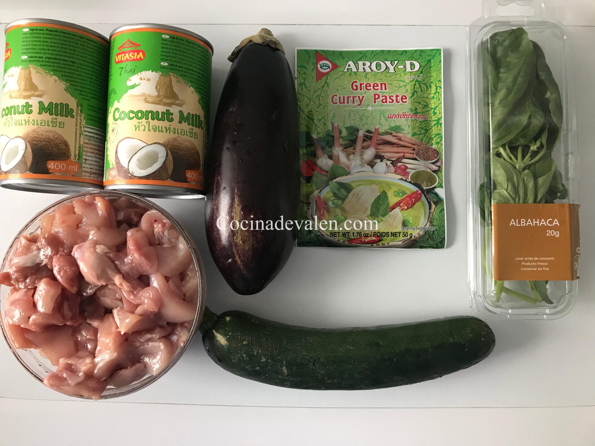 Pollo al curry verde