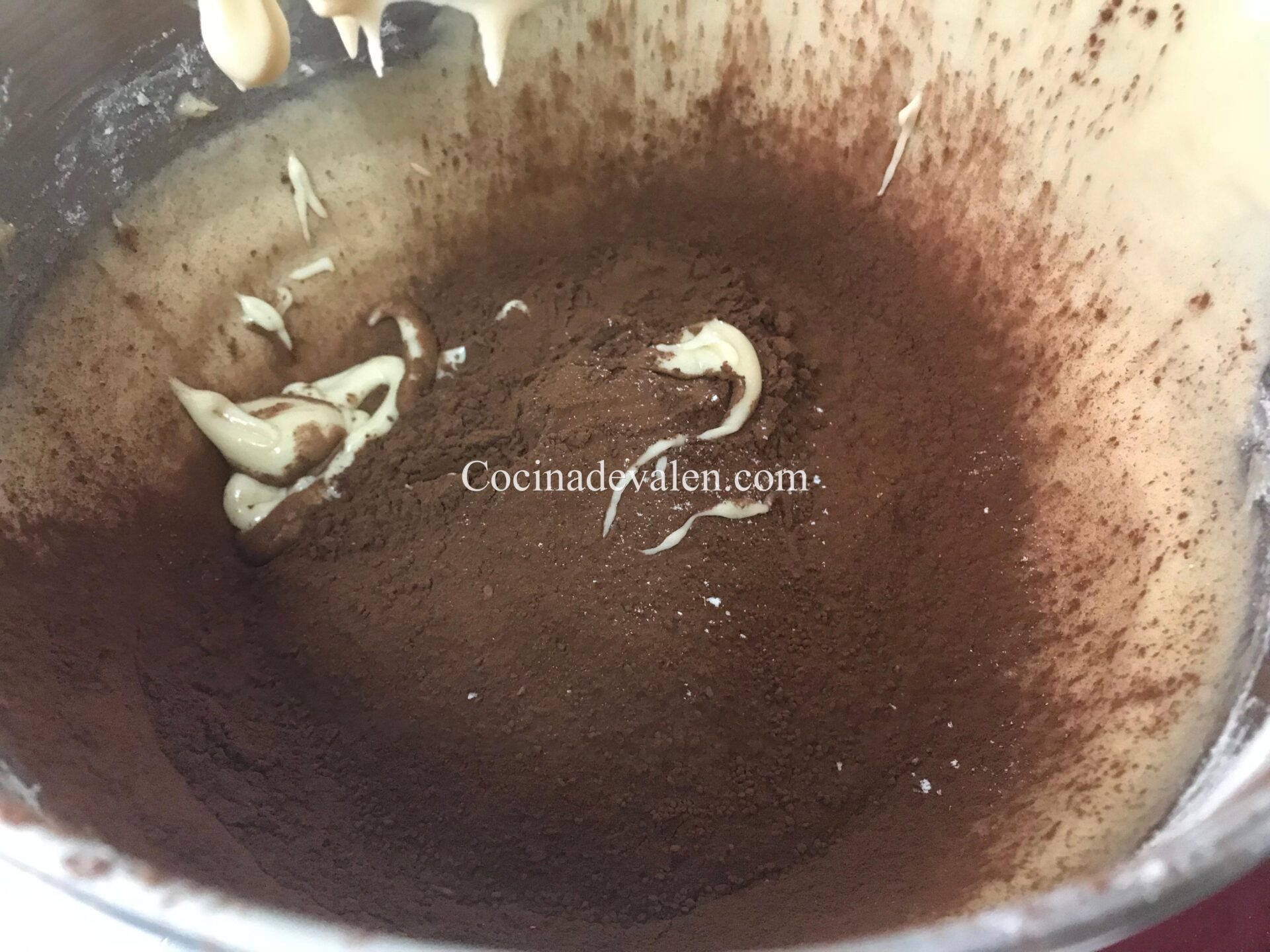Bizcocho de mascarpone marmoleado