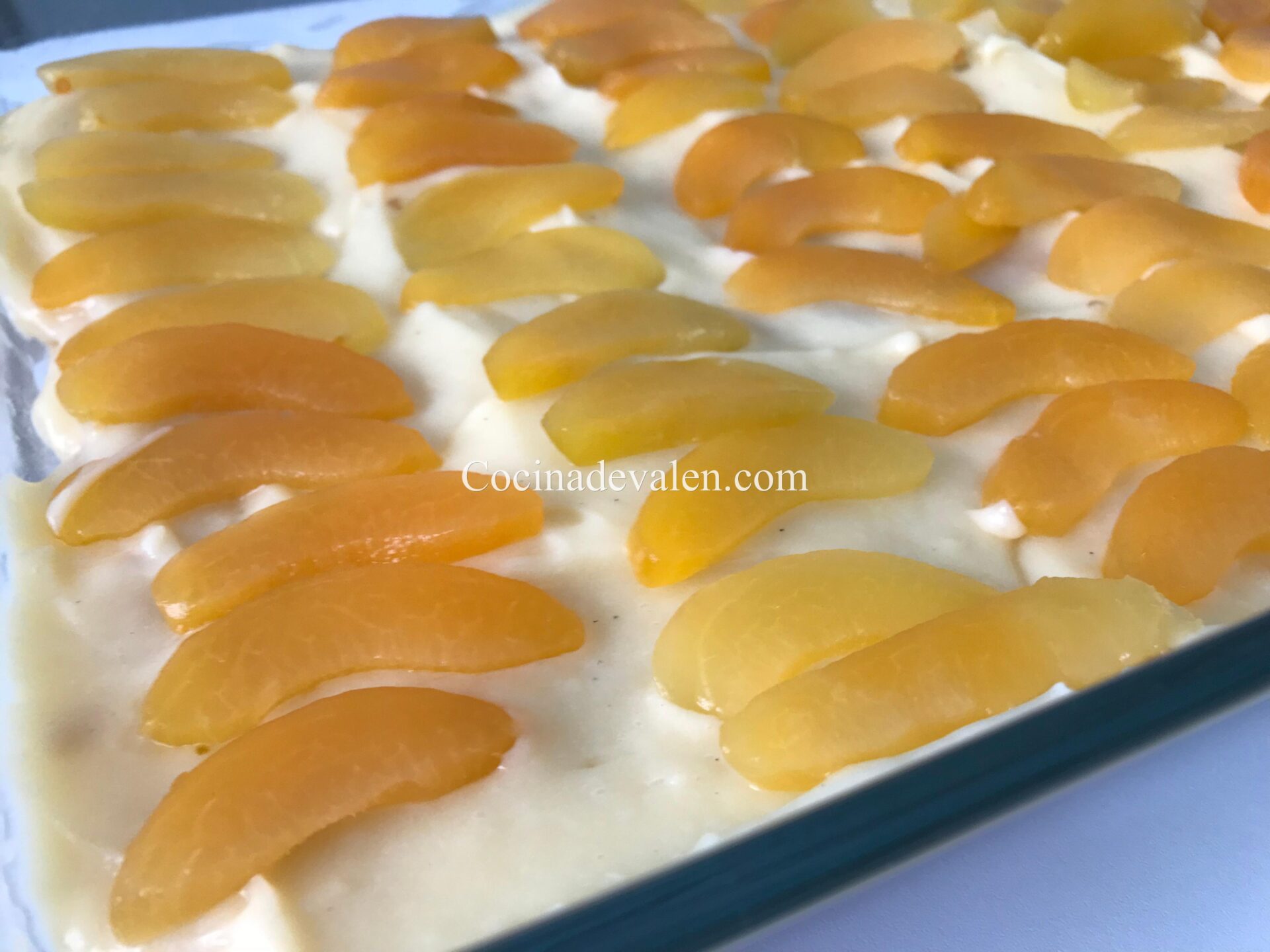 Tarta de melocotones