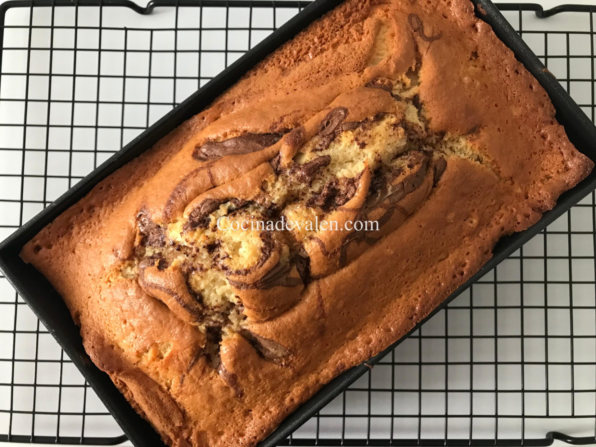 Bizcocho relleno de nutella
