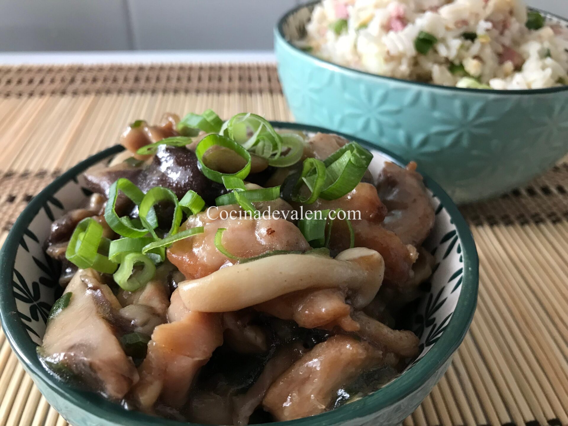 Pollo con hongos y salsa de ostras 9