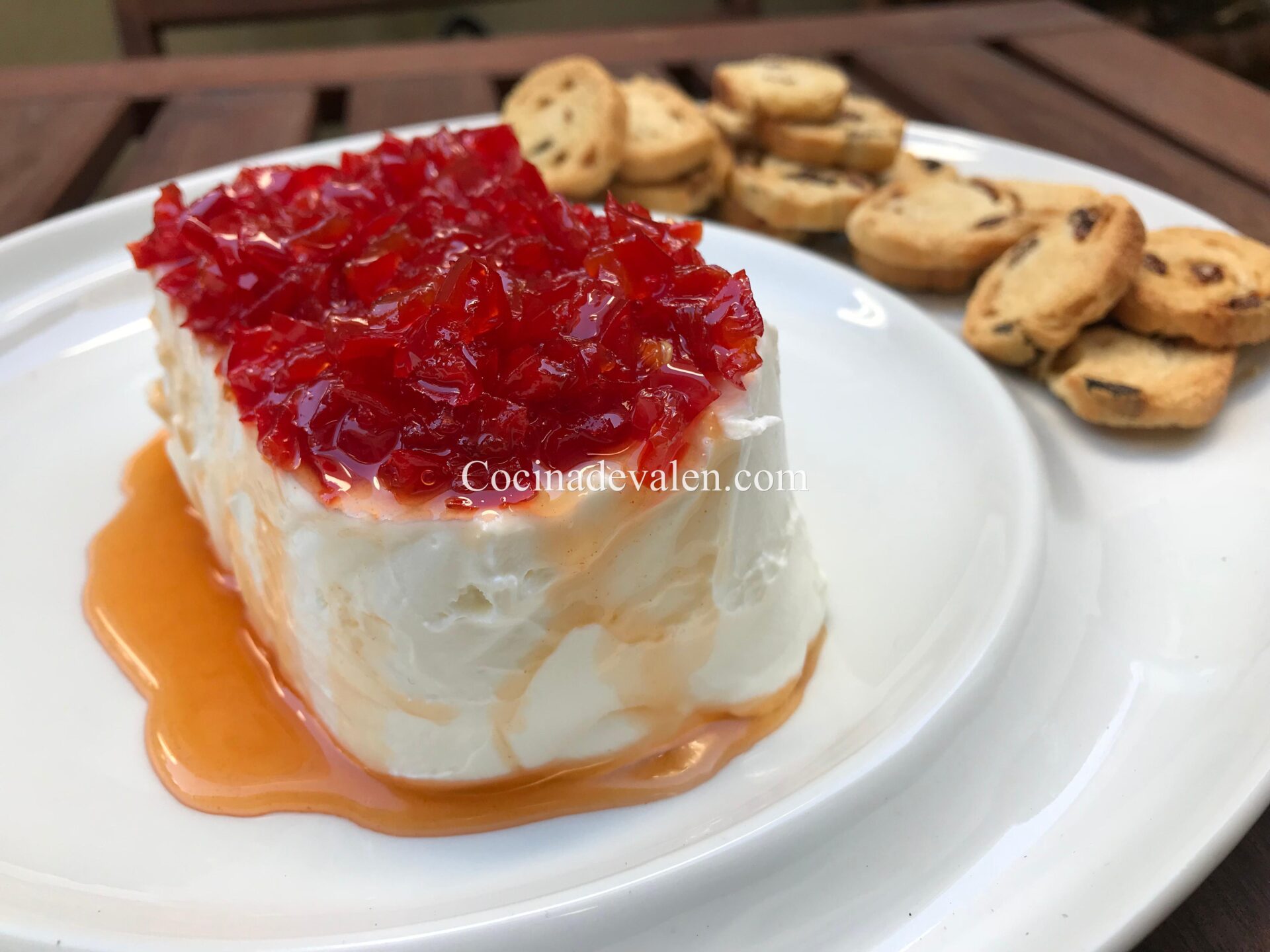 Dip de queso crema y pimentón dulce