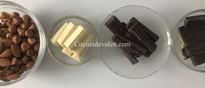 Roquitas de frutos secos y chocolate Roquitas de frutos secos y chocolate