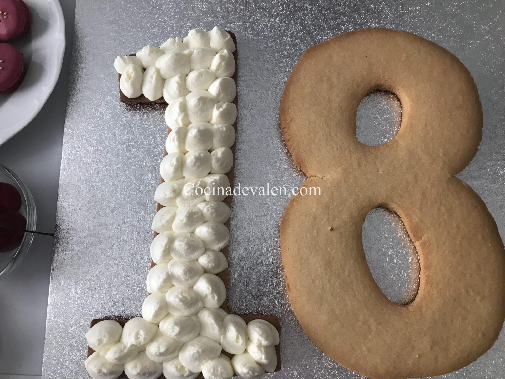 Tarta de letras o números