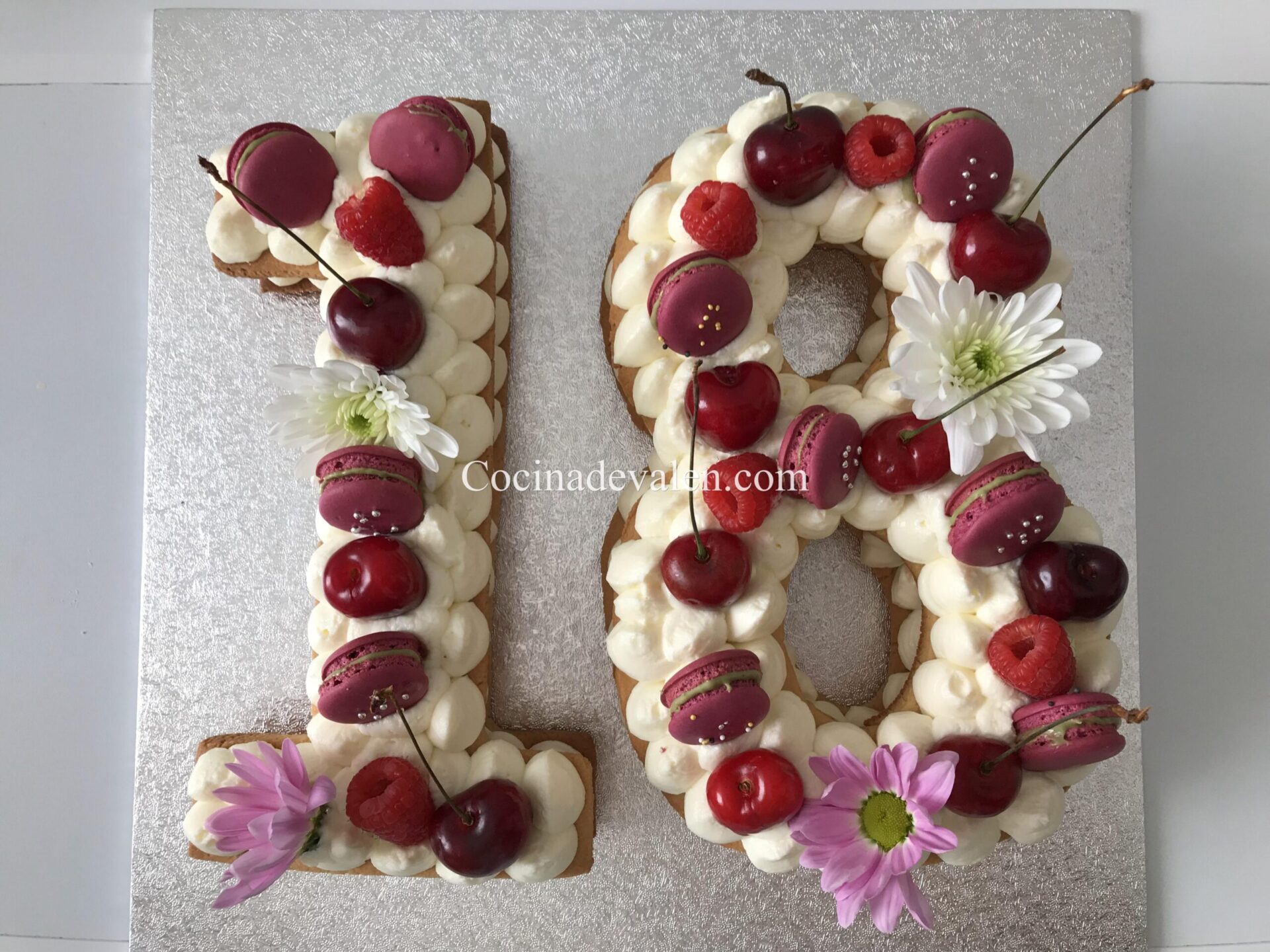 Tarta de letras o números