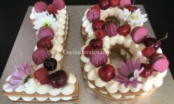 Tarta de letras o números