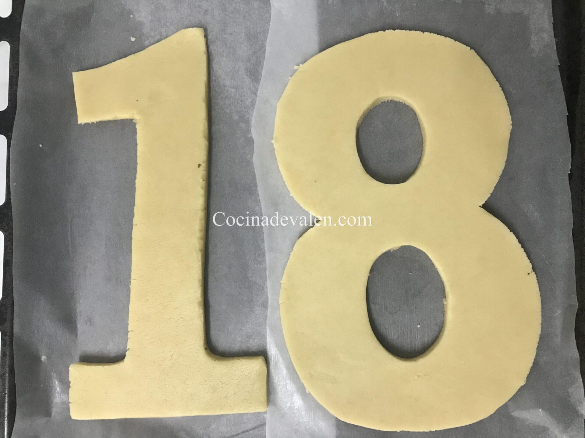 Tarta de letras o números