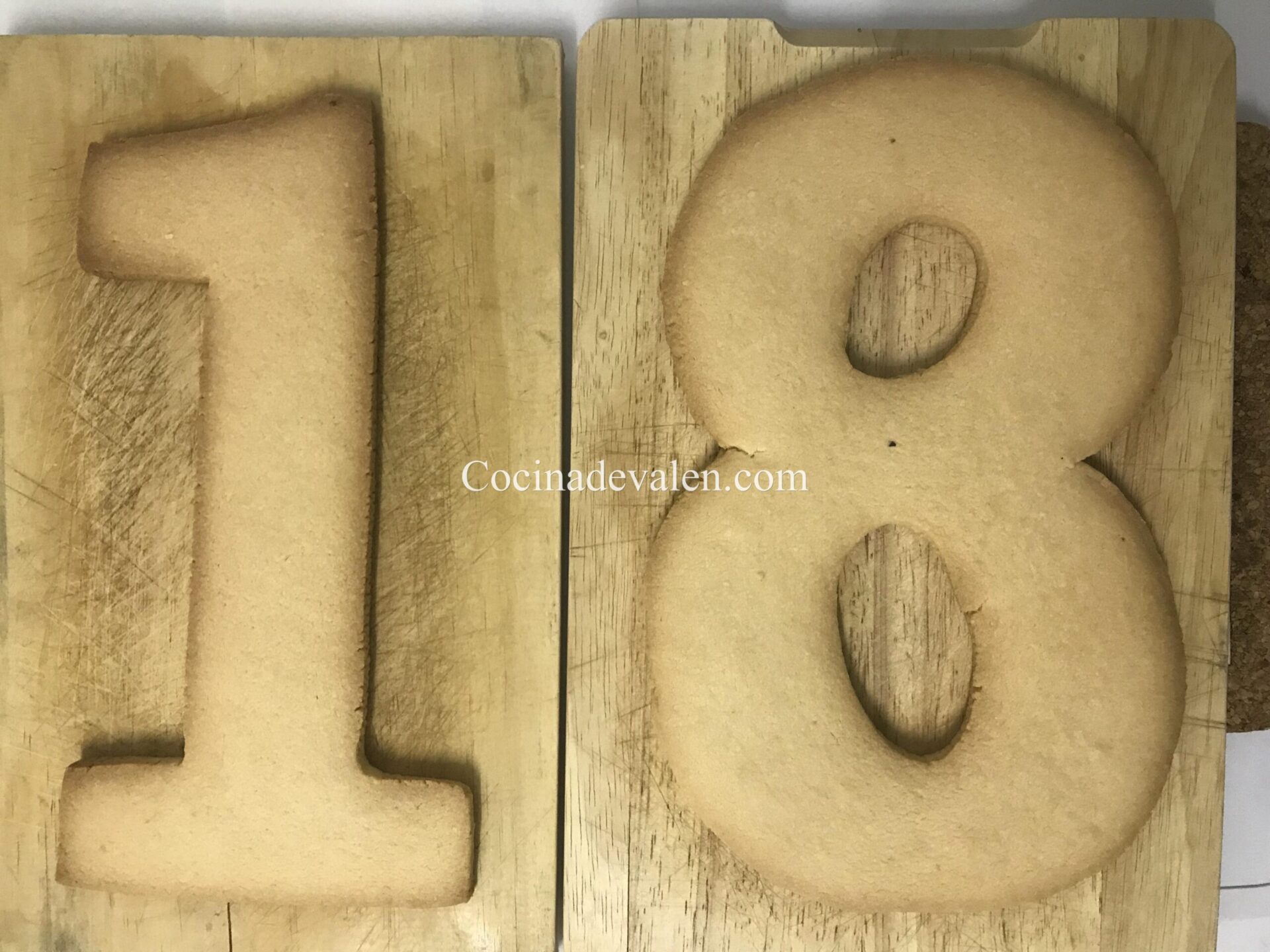 Tarta de letras o números